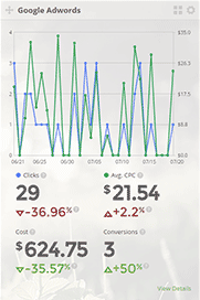 Google Adwords Dashboard For SkyStats